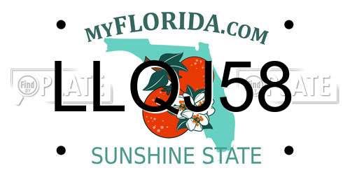 LLQJ58 Florida License Plate