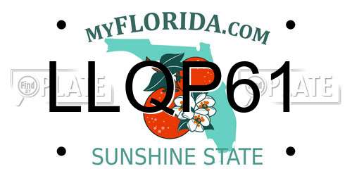 LLQP61 Florida License Plate
