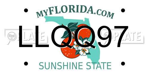 LLQQ97 Florida License Plate
