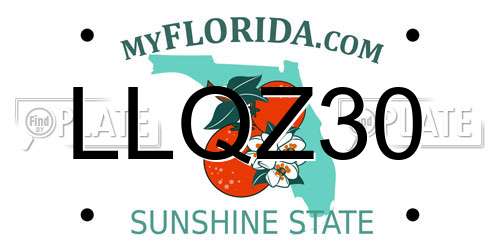 LLQZ30 Florida License Plate