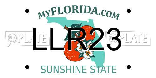LLR23 Florida License Plate