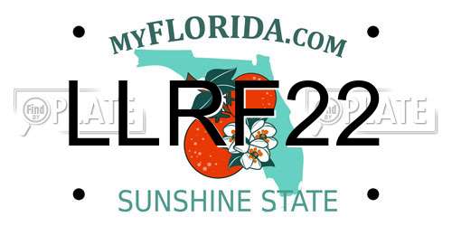 LLRF22 Florida License Plate