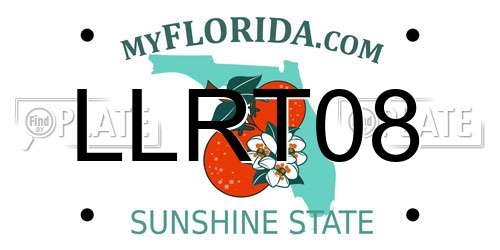 LLRT08 Florida License Plate
