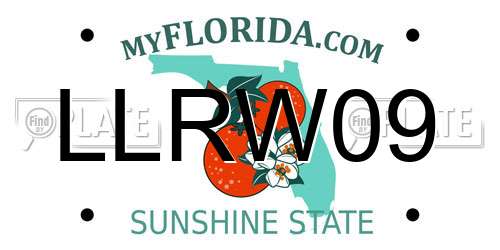 LLRW09 Florida License Plate