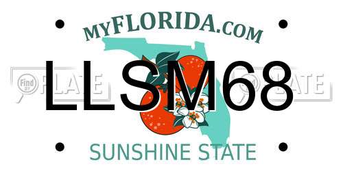 LLSM68 Florida License Plate