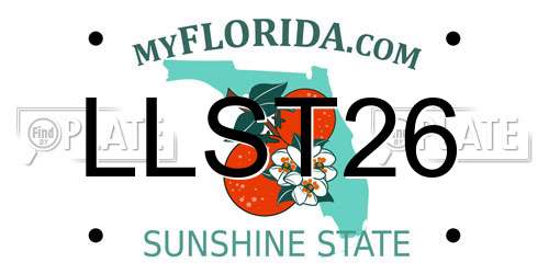 LLST26 Florida License Plate