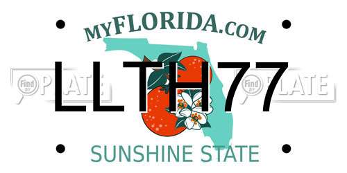 LLTH77 Florida License Plate