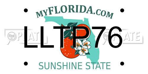 LLTP76 Florida License Plate