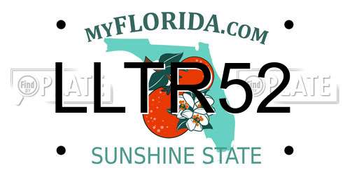 LLTR52 Florida License Plate