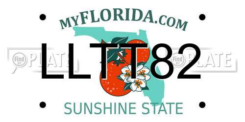LLTT82 Florida License Plate