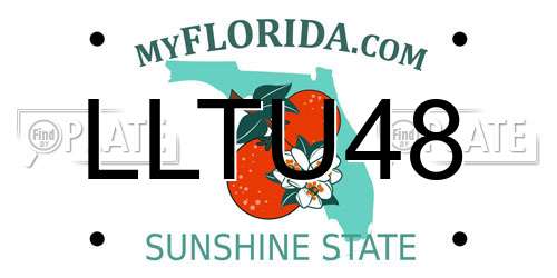 LLTU48 Florida License Plate