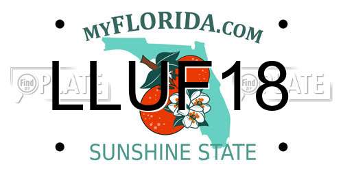 LLUF18 Florida License Plate