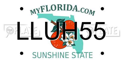 LLUH55 Florida License Plate