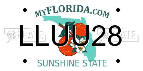 LLUU28 Florida License Plate