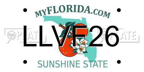 LLVF26 Florida License Plate