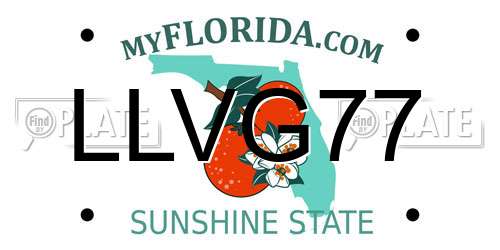 LLVG77 Florida License Plate