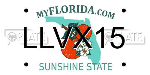 LLVX15 Florida License Plate