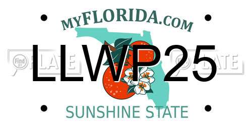 LLWP25 Florida License Plate