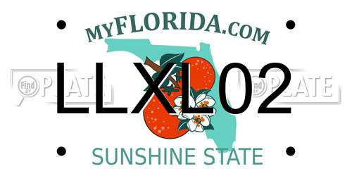 LLXL02 Florida License Plate