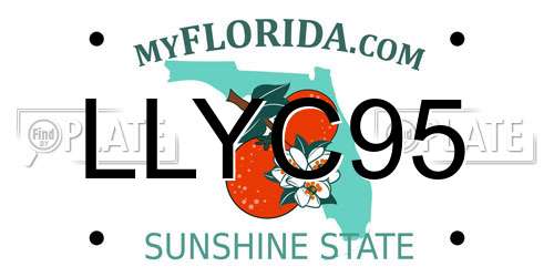 LLYC95 Florida License Plate