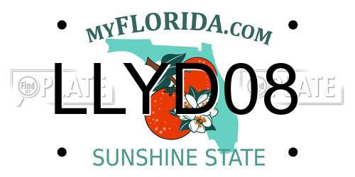 LLYD08 Florida License Plate