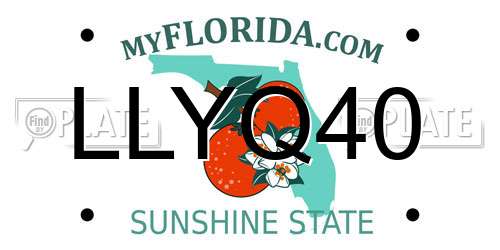 LLYQ40 Florida License Plate