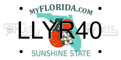 LLYR40 Florida License Plate
