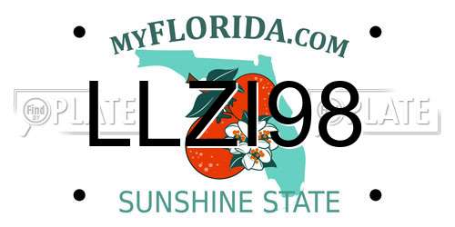 LLZI98 Florida License Plate