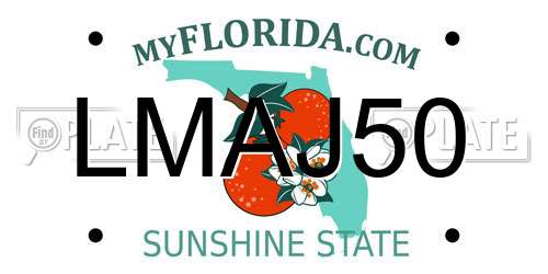 LMAJ50 Florida License Plate