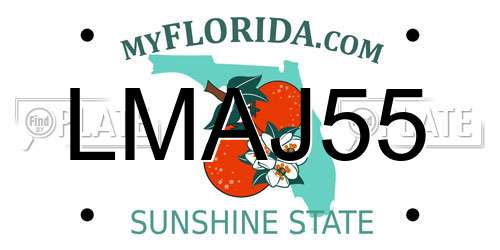 LMAJ55 Florida License Plate