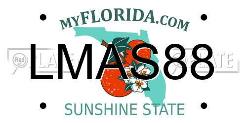 LMAS88 Florida License Plate