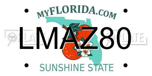 LMAZ80 Florida License Plate