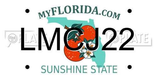 LMCJ22 Florida License Plate