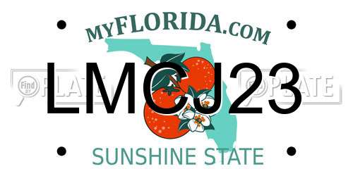 LMCJ23 Florida License Plate