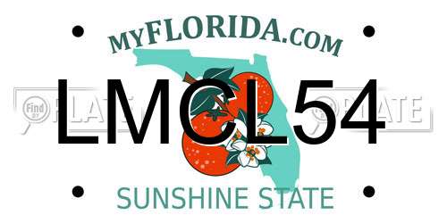 LMCL54 Florida License Plate