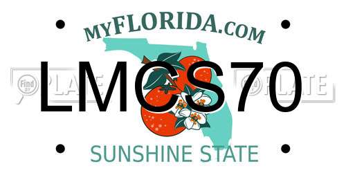 LMCS70 Florida License Plate