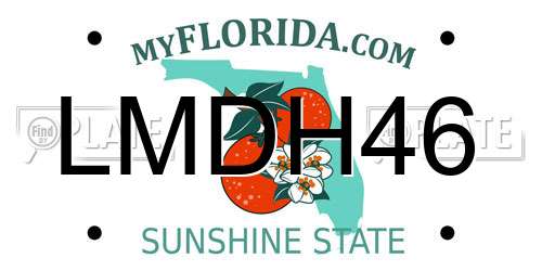 LMDH46 Florida License Plate