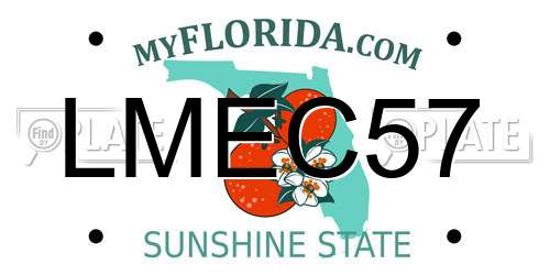 LMEC57 Florida License Plate