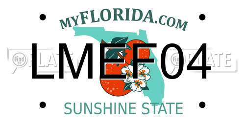 LMEF04 Florida License Plate