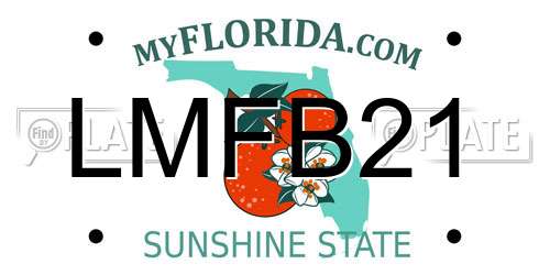 LMFB21 Florida License Plate