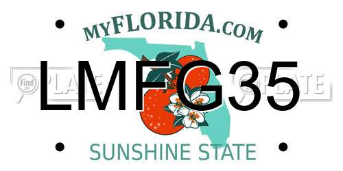 LMFG35 Florida License Plate