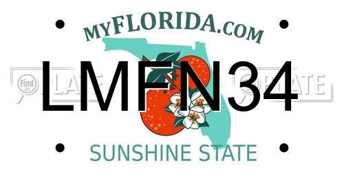 LMFN34 Florida License Plate