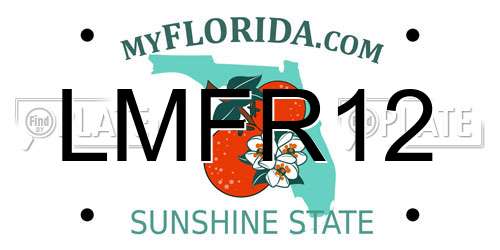 LMFR12 Florida License Plate