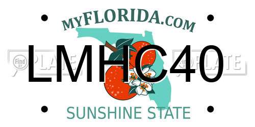 LMHC40 Florida License Plate