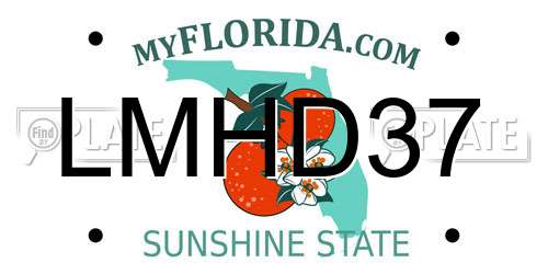 LMHD37 Florida License Plate