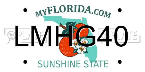 LMHG40 Florida License Plate