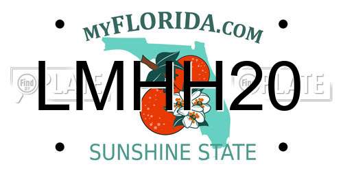LMHH20 Florida License Plate