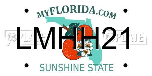 LMHH21 Florida License Plate