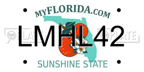 LMHL42 Florida License Plate