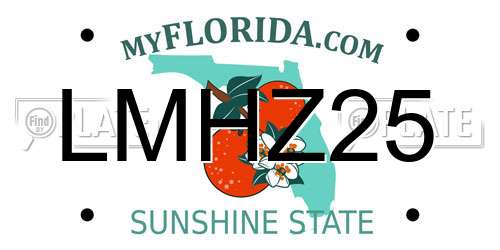 LMHZ25 Florida License Plate